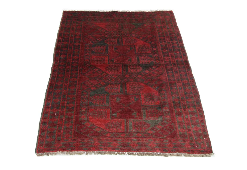 Afghan Teppich 114 x 154 cm - rot