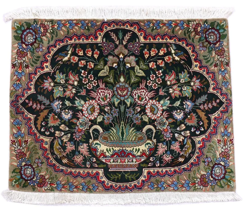 Perserteppich - Täbriz 68 x 92 cm - dunkelblau