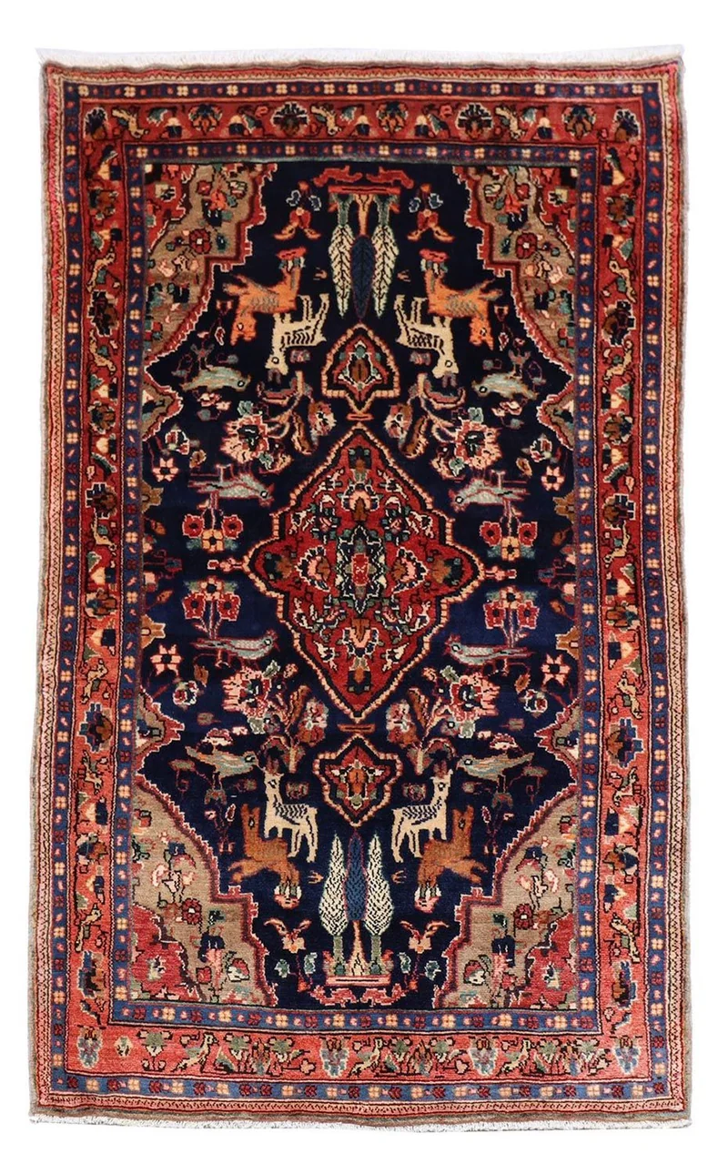 Perserteppich - Nomadic 127 x 237 cm - dunkelblau