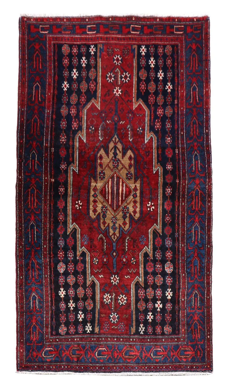 Gabbeh Teppich - Loribaft Perser 133 x 243 cm - rot