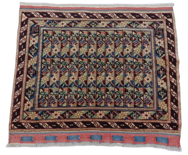 Afghan Teppich - Buchara 55 x 75 cm - blau