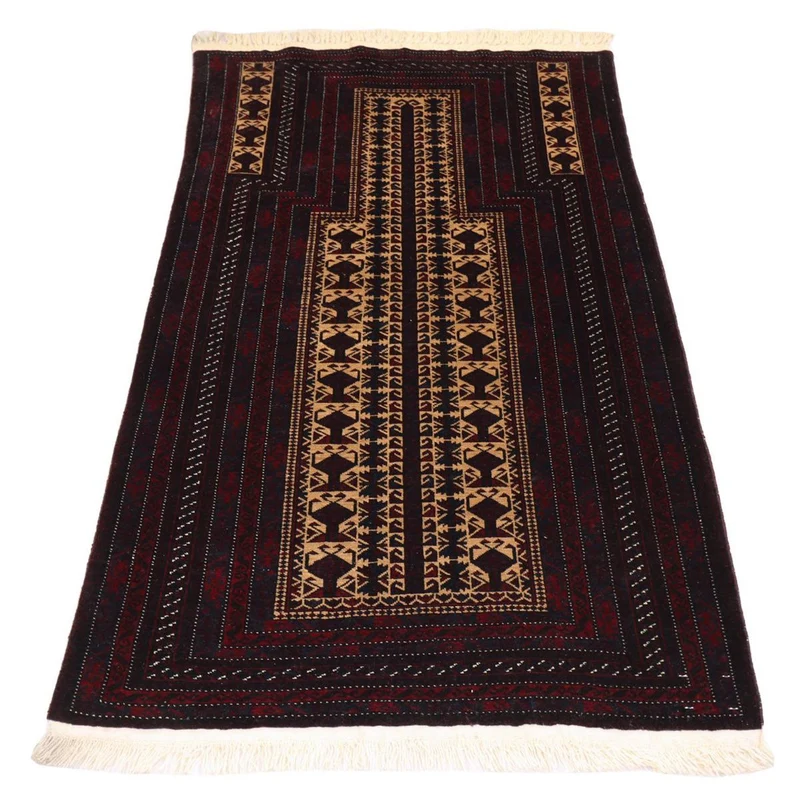 Afghan Teppich 95 x 150 cm - dunkelrot
