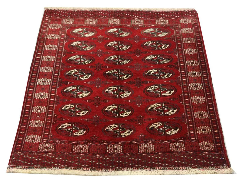 Afghan Teppich 118 x 152 cm - dunkelrot