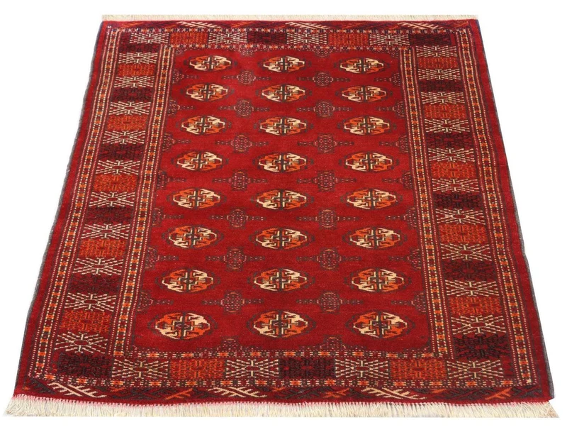 Turkaman Teppich 110 x 144 cm - rot