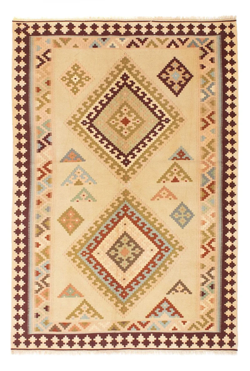 Kelim Teppich - Oriental 150 x 216 cm - hellbeige