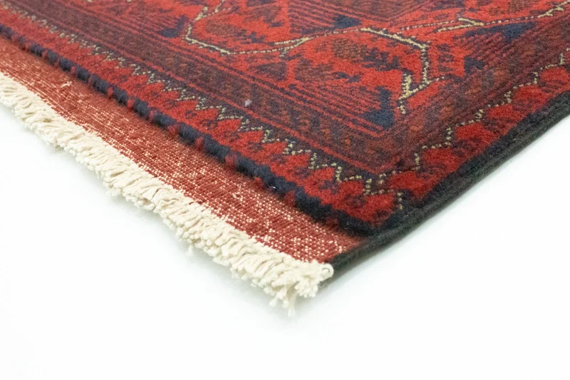 Afghan Teppich - Kunduz 84 x 296 cm - dunkelrot