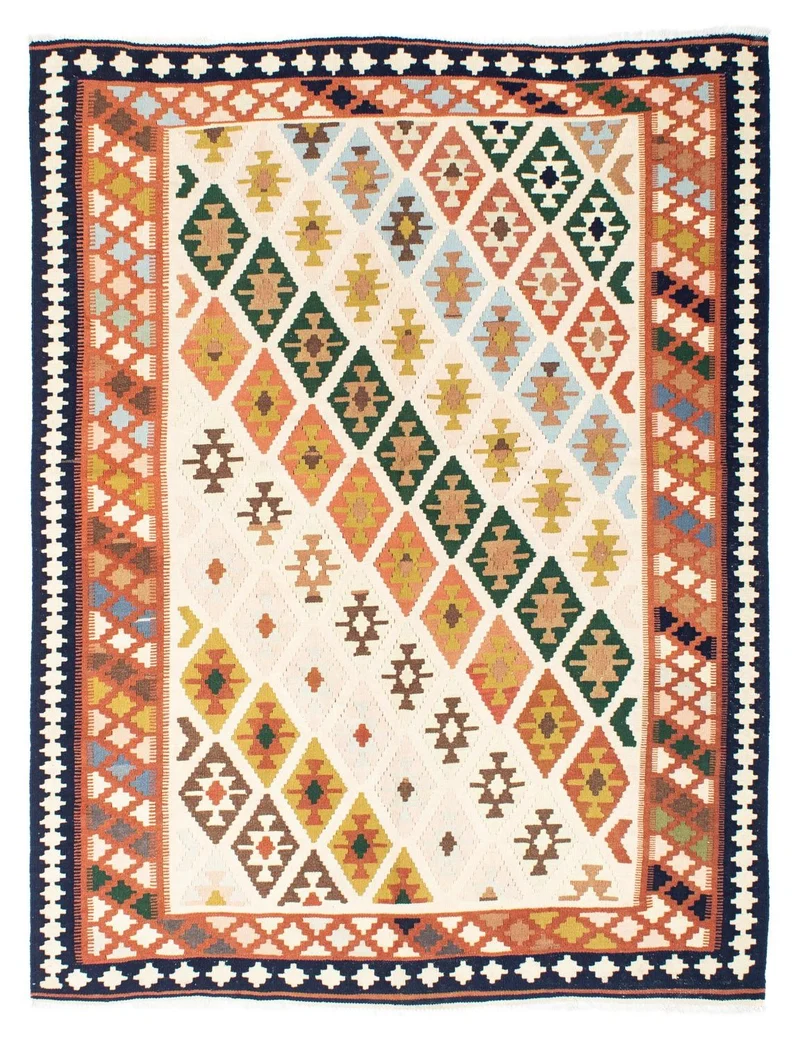 Kelim Teppich - Oriental 155 x 203 cm - beige