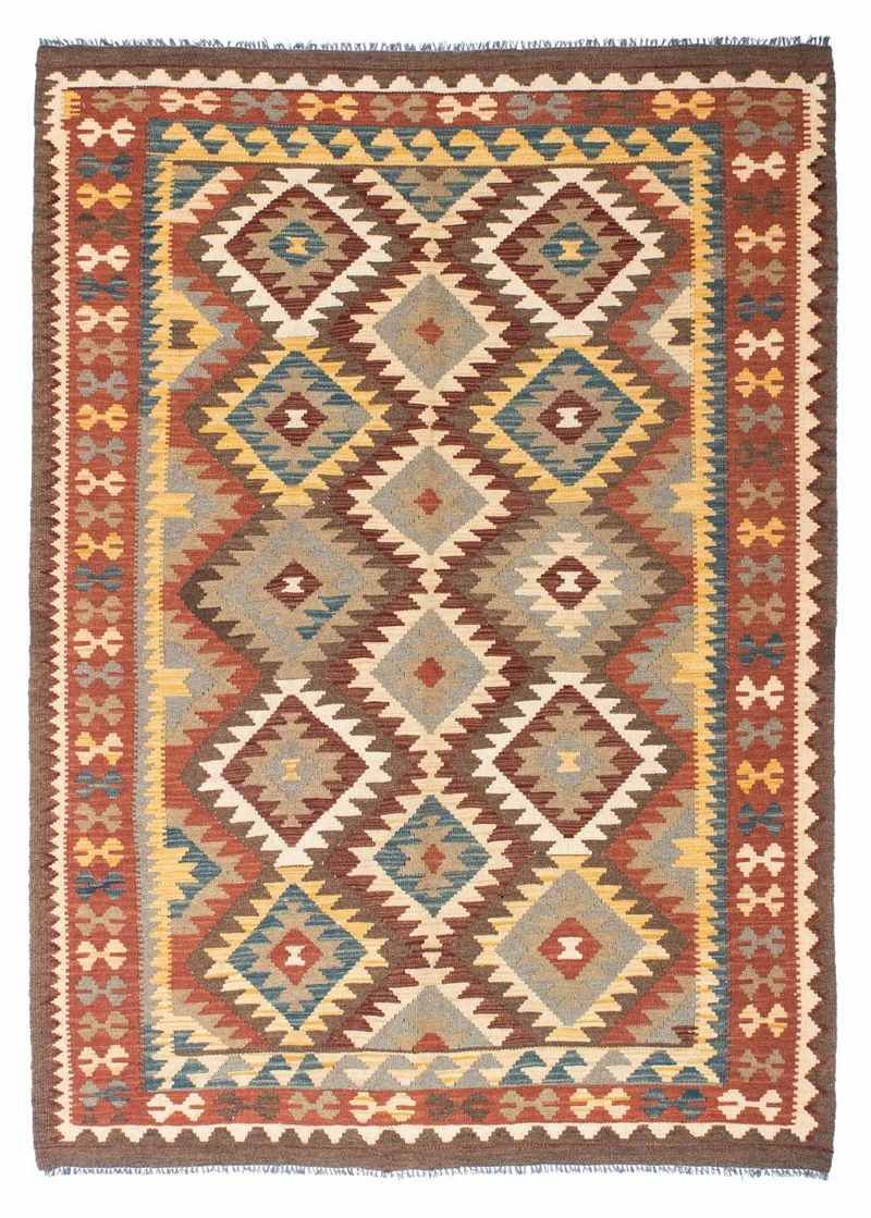 Kelim Teppich - Oriental 150 x 210 cm - hellbraun
