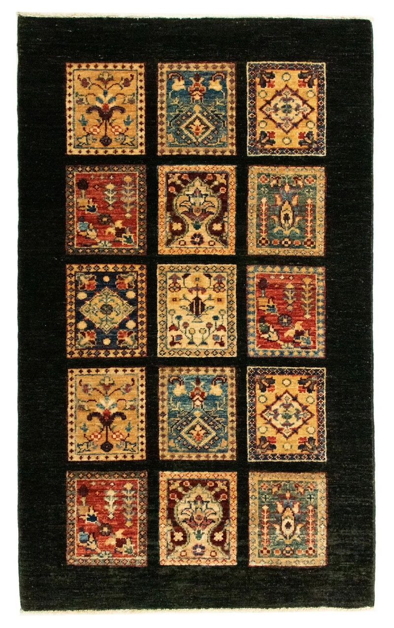 Ziegler Teppich 77 x 124 cm - schwarz