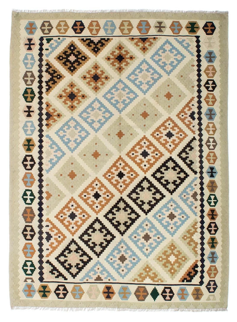 Kelim Teppich - Oriental 158 x 195 cm - beige