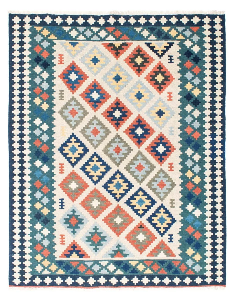 Kelim Teppich - Oriental 155 x 196 cm - beige