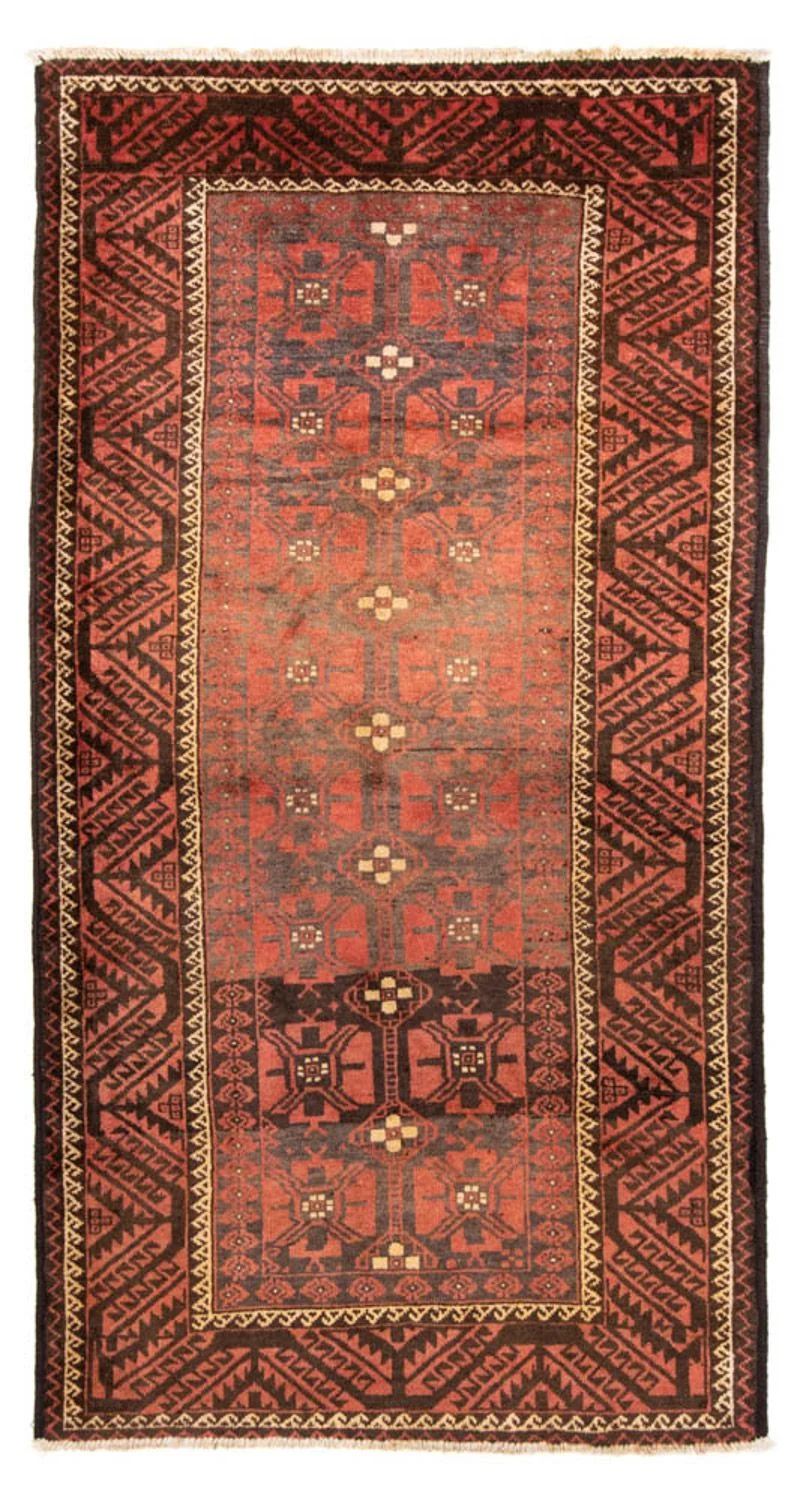 Belutsch Teppich 123 x 225 cm - hellrot
