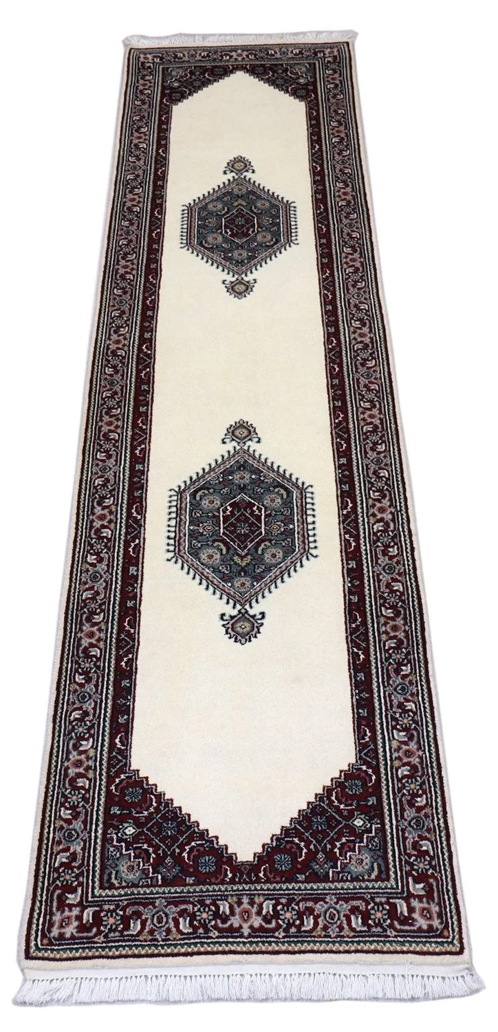 Perserteppich - Bidjar 78 x 296 cm - hellbeige