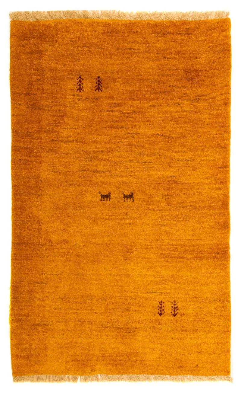 Gabbeh Teppich - Perser 86 x 132 cm - gold