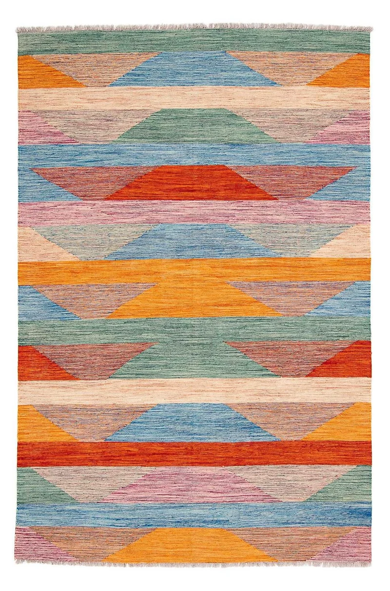 Kelim Teppich - Splash 159 x 244 cm - mehrfarbig