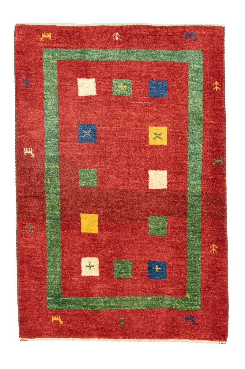Gabbeh Teppich - Kaschkuli Perser 82 x 120 cm - orange