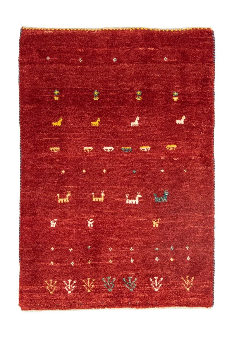 Gabbeh Teppich - Kaschkuli Perser 82 x 116 cm - rost