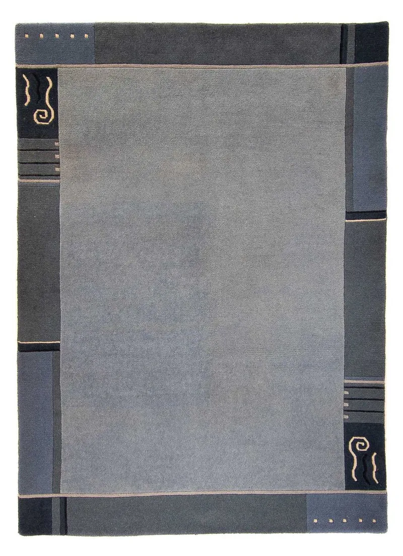 Nepal Teppich 170 x 240 cm - hellblau
