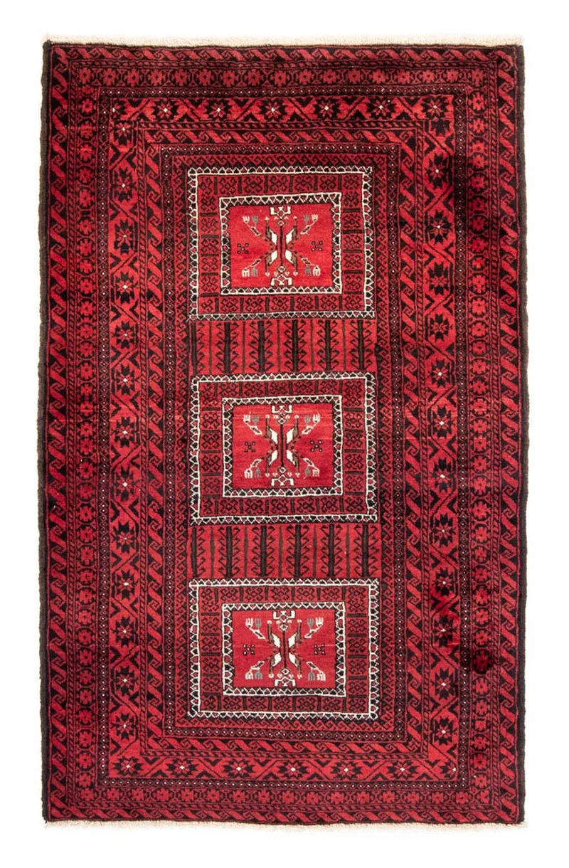 Belutsch Teppich 121 x 217 cm - rot