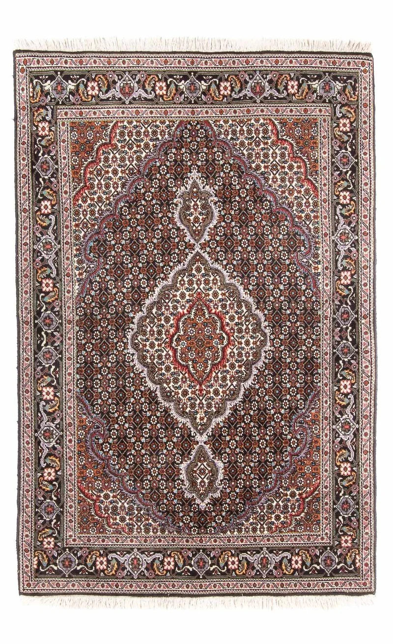 Perserteppich - Täbriz - Royal - 100 x 152 cm - schwarz