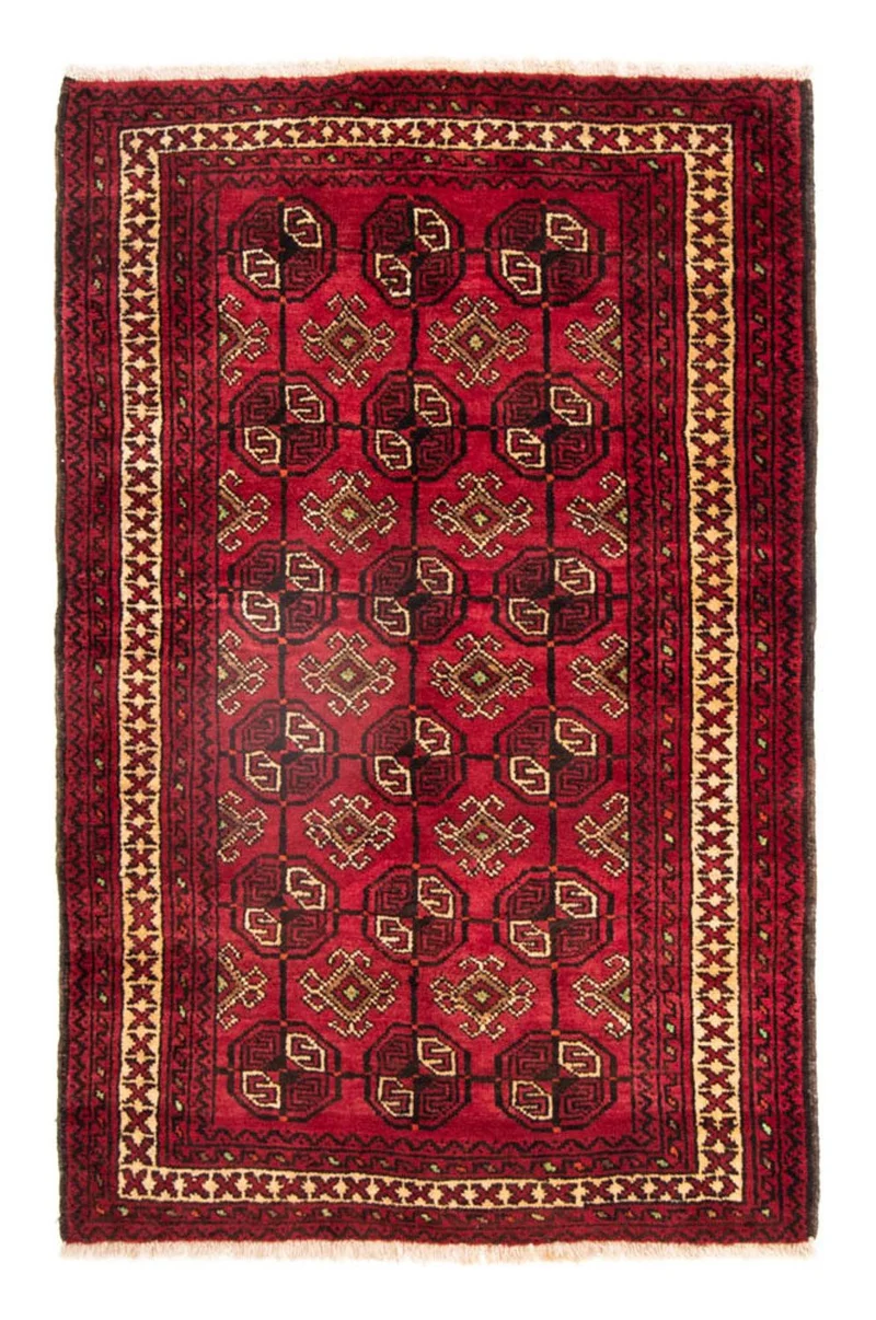 Belutsch Teppich 138 x 190 cm - dunkelrot