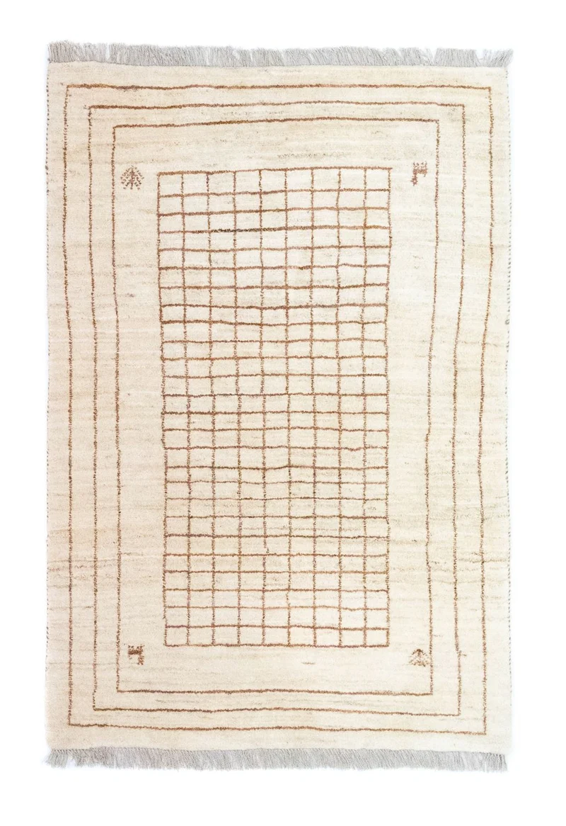 Gabbeh Teppich - Perser 100 x 145 cm - beige