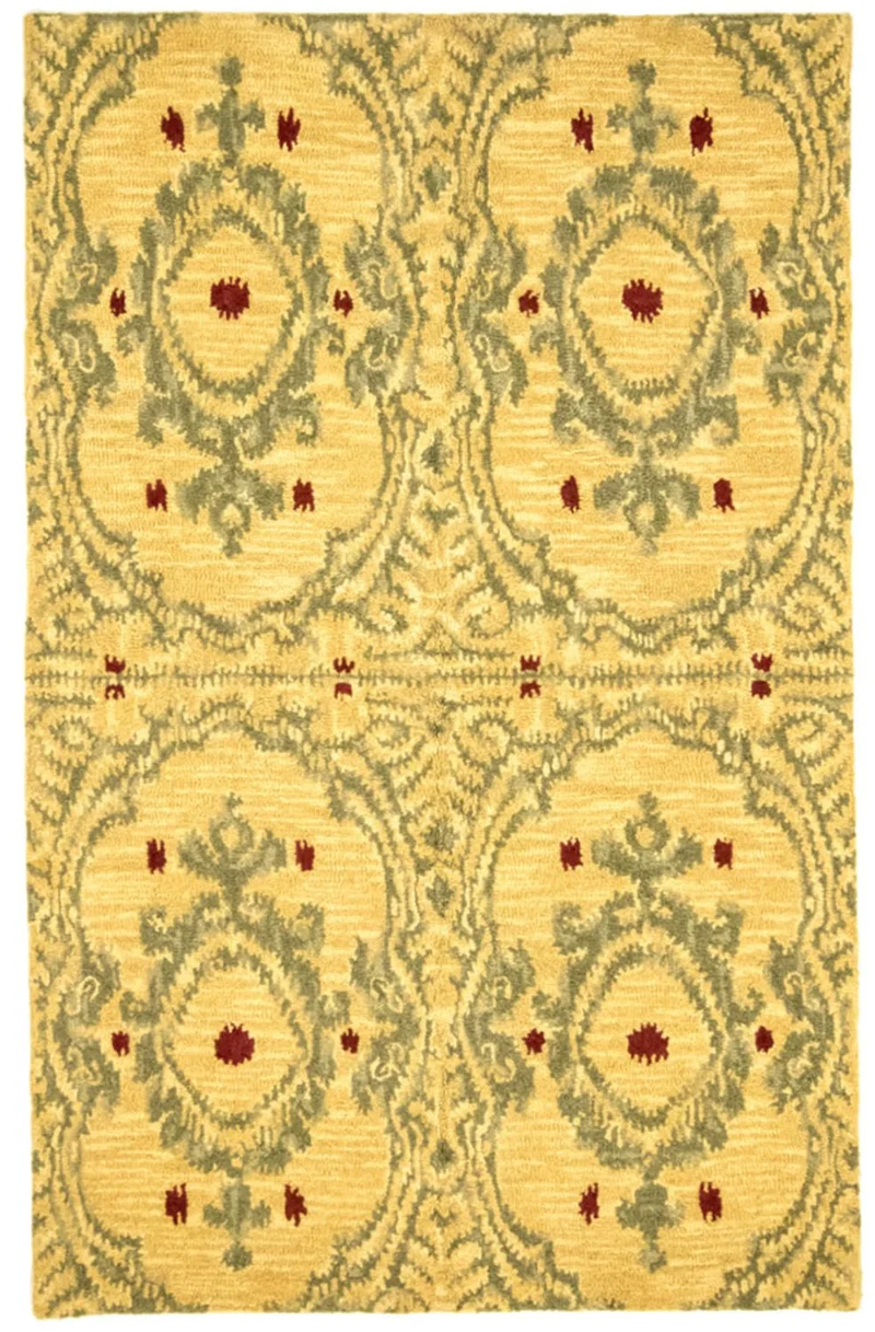 Wollteppich 152 x 243 cm Wohnzimmer Teppich