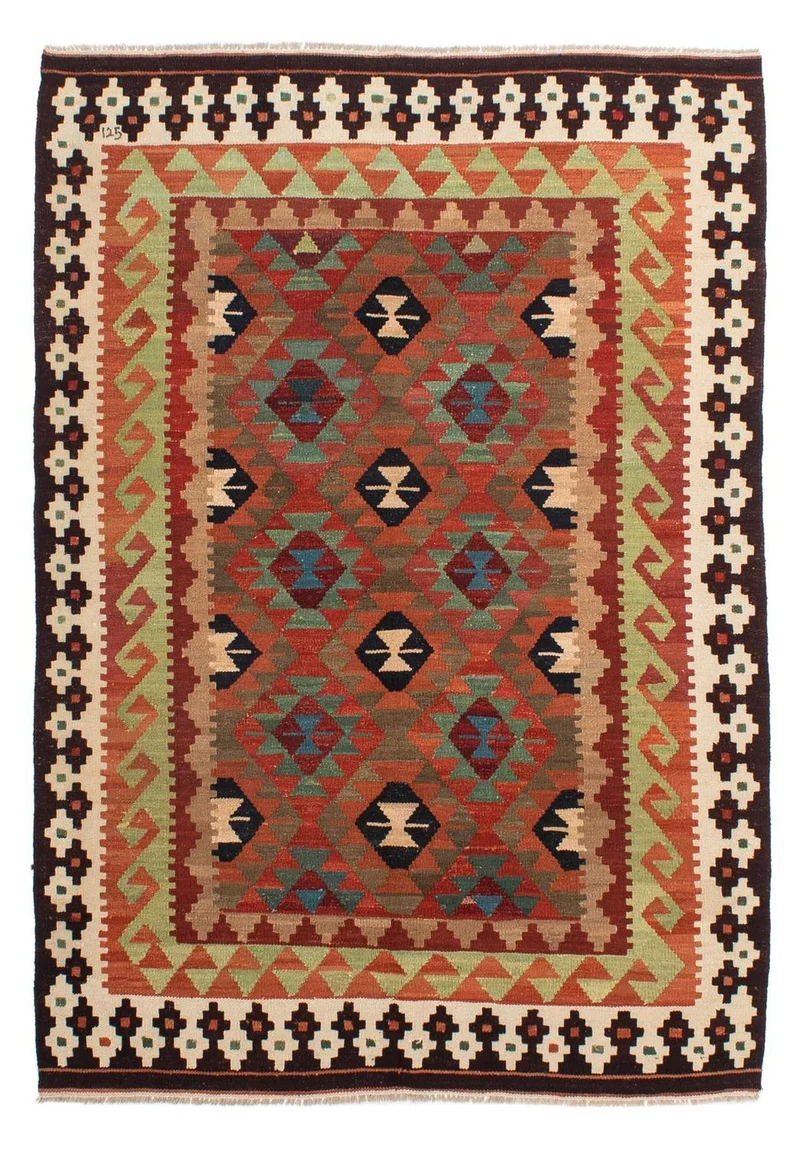 Kelim Teppich - Splash 154 x 211 cm - mehrfarbig