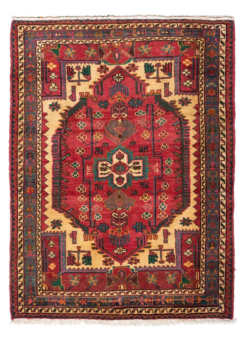 Perserteppich - Nomadic 100 x 130 cm - rot