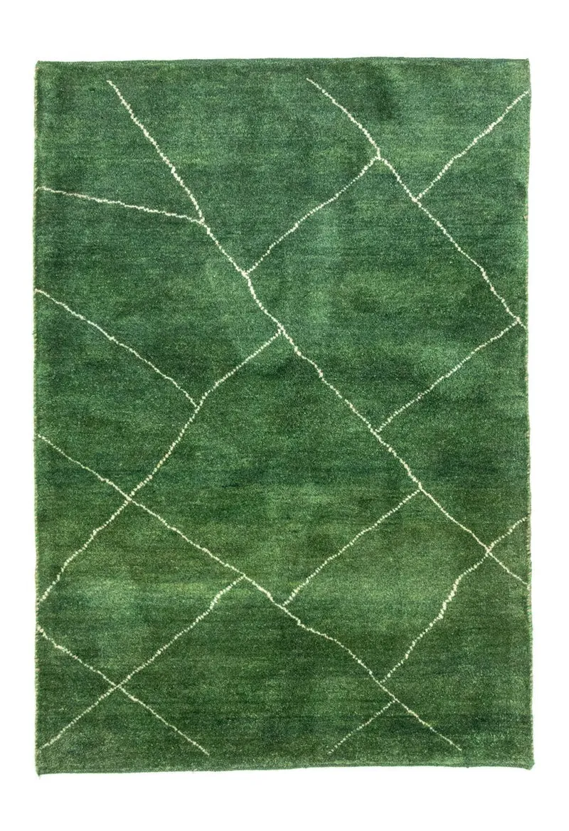 Gabbeh Teppich - Perser 100 x 143 cm - grün