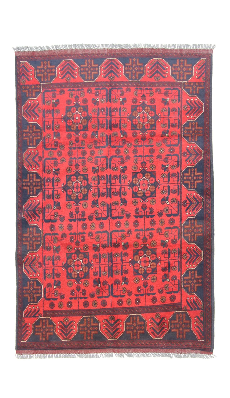 Afghan Teppich - Kunduz 121 x 191 cm - dunkelblau