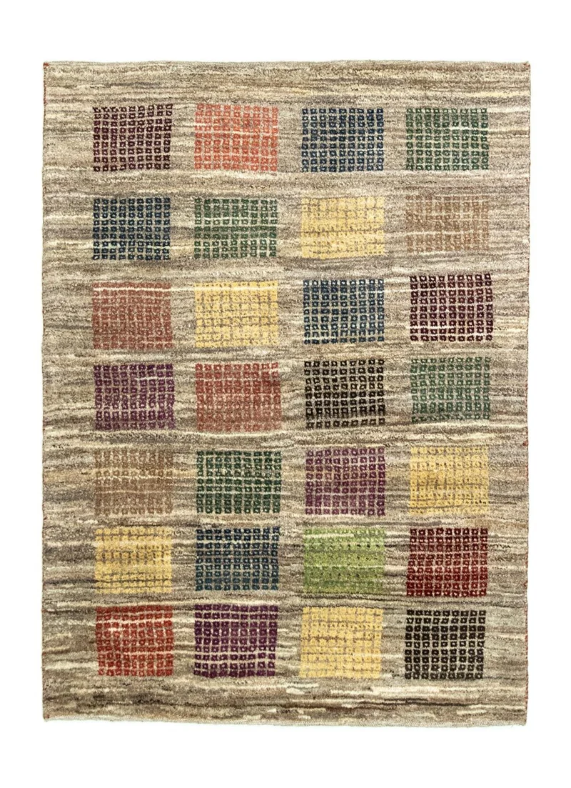 Gabbeh Teppich - Perser 102 x 137 cm - grau