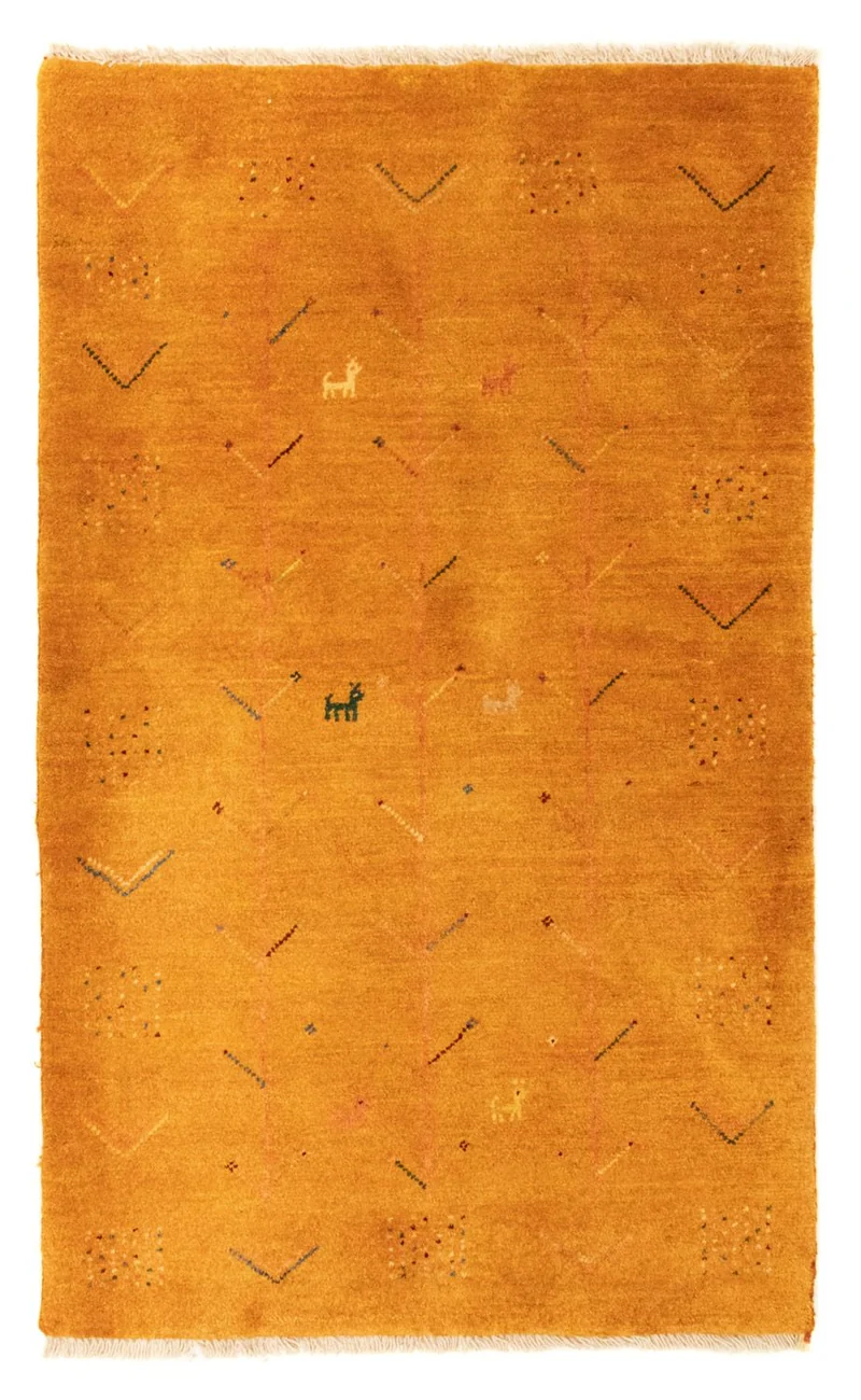 Gabbeh Teppich - Perser 81 x 130 cm - gold