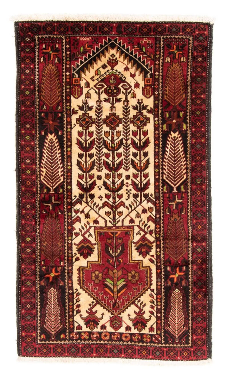 Belutsch Teppich 102 x 187 cm - rot