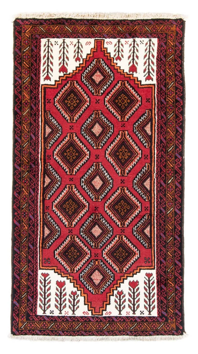 Belutsch Teppich 104 x 194 cm - rot