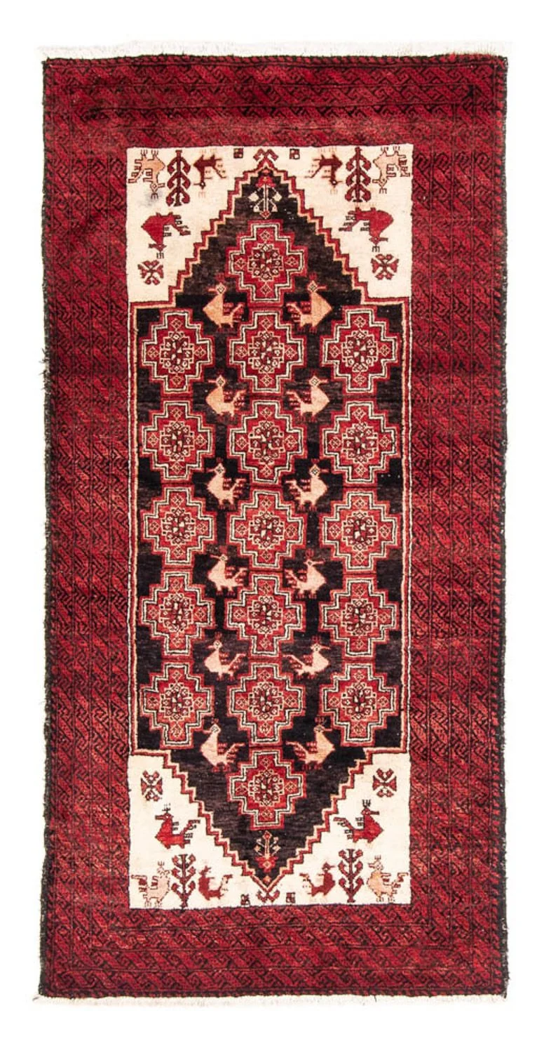 Belutsch Teppich 100 x 202 cm - rot