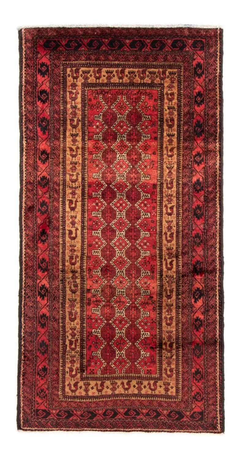 Belutsch Teppich 105 x 192 cm - rost