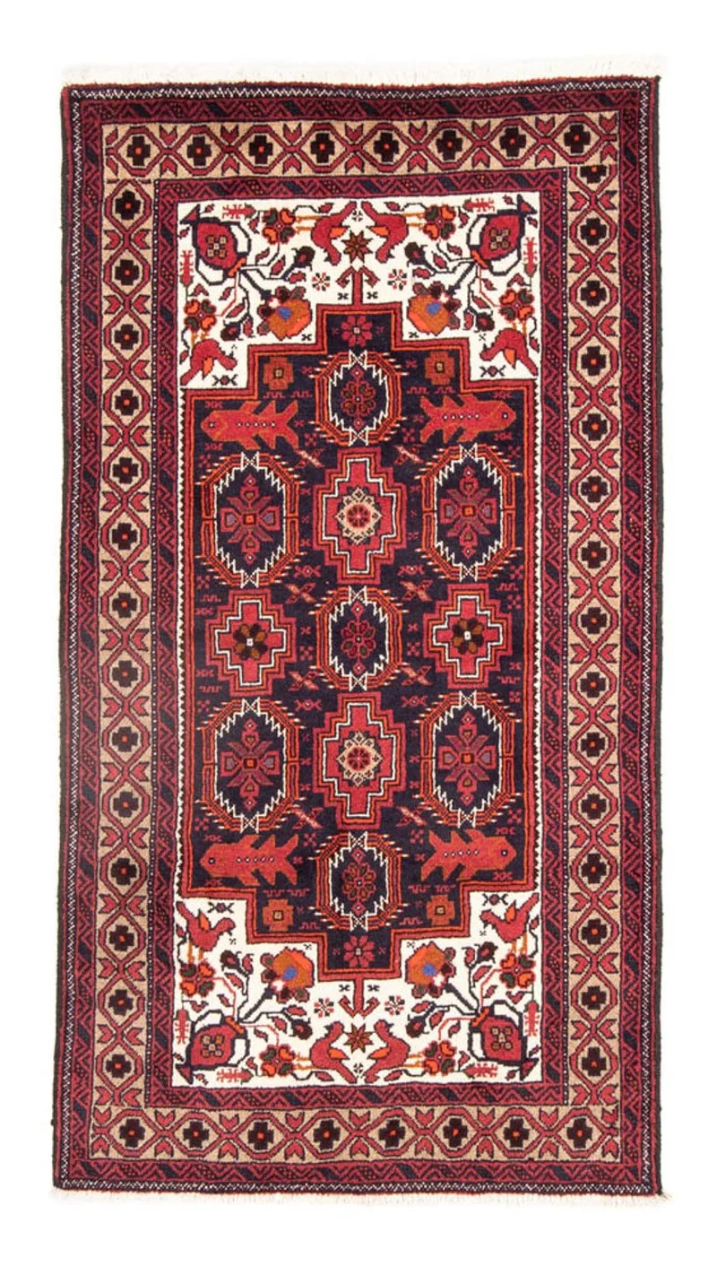 Belutsch Teppich 106 x 195 cm - rot