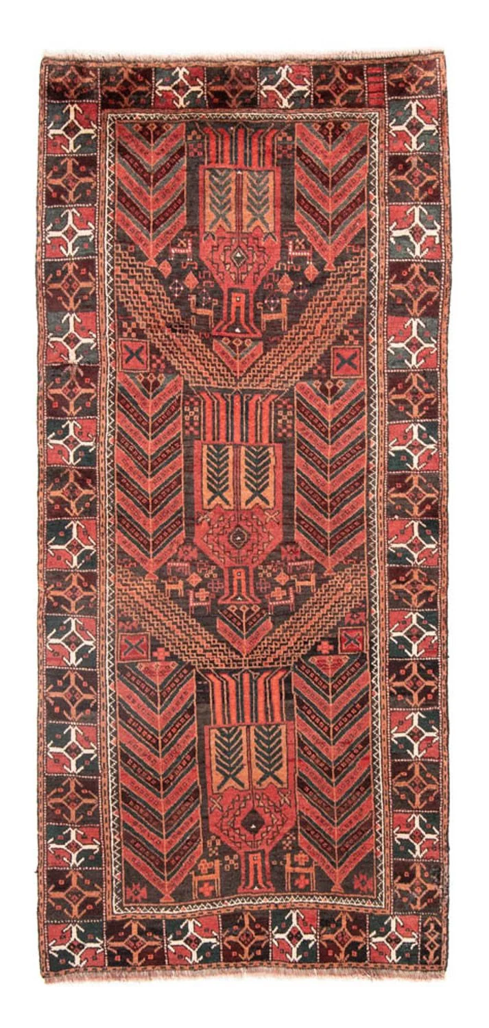 Belutsch Teppich 100 x 205 cm - hellrot