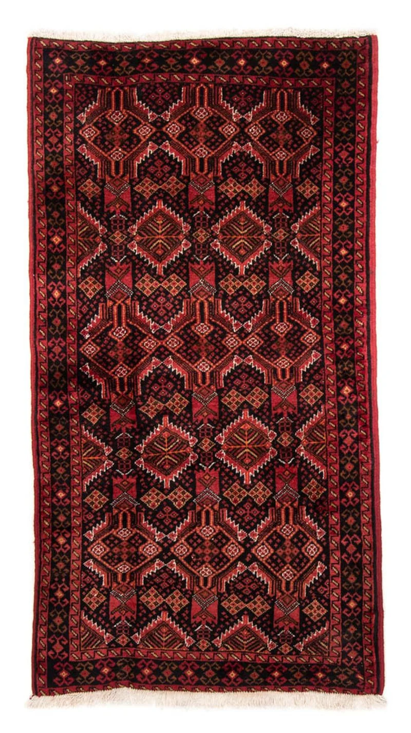 Belutsch Teppich 96 x 184 cm - dunkelrot