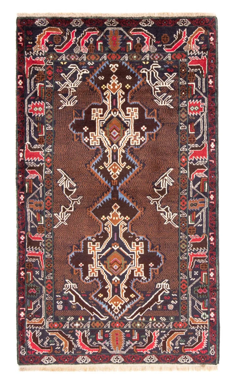 Belutsch Teppich 112 x 201 cm - hellchoco