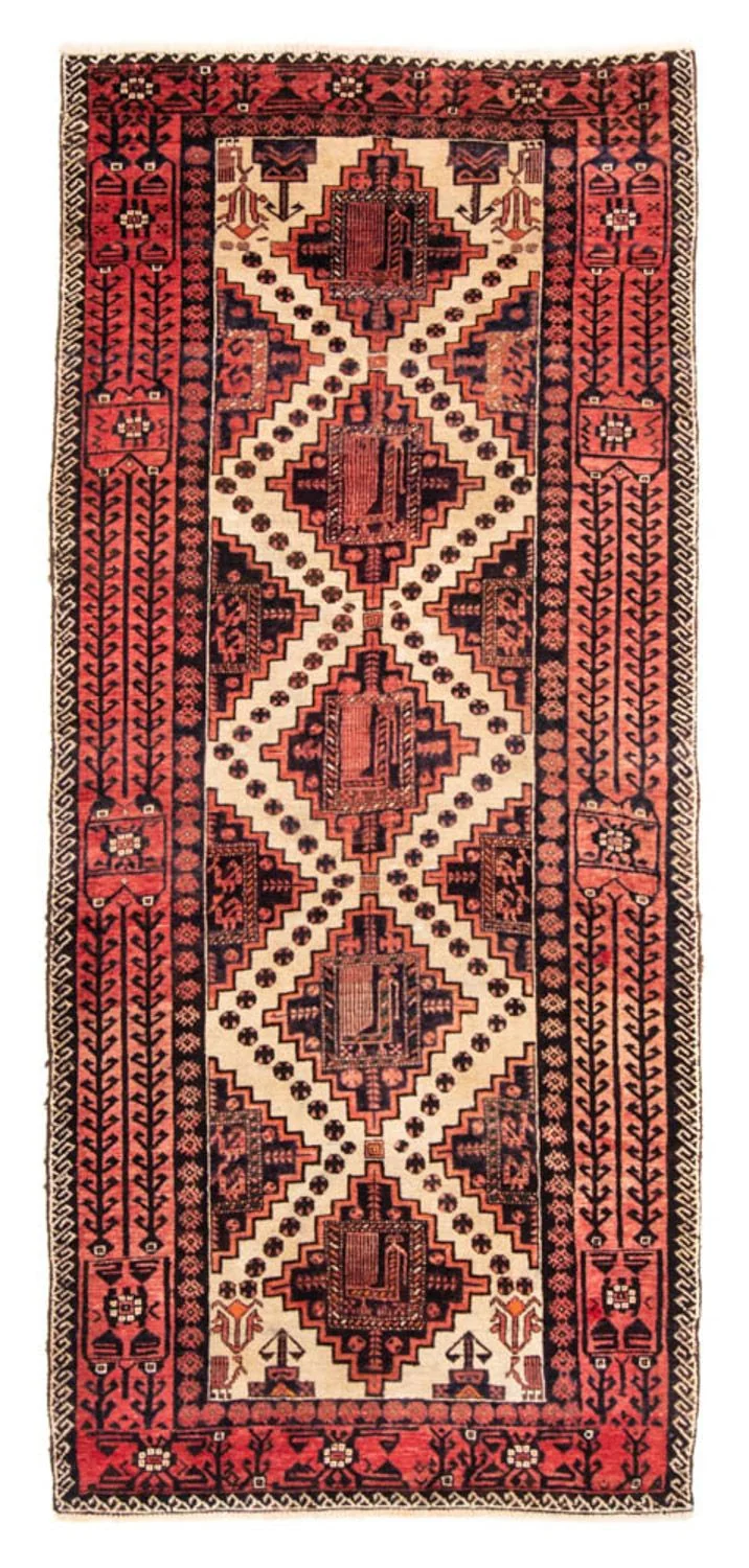 Belutsch Teppich 100 x 238 cm - hellrot