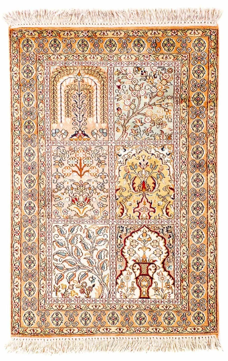 Seidenteppich - Kaschmir Seide 60 x 98 cm Fußmatte