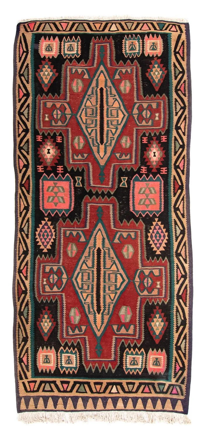Kelim Teppich - Old 140 x 300 cm - mehrfarbig