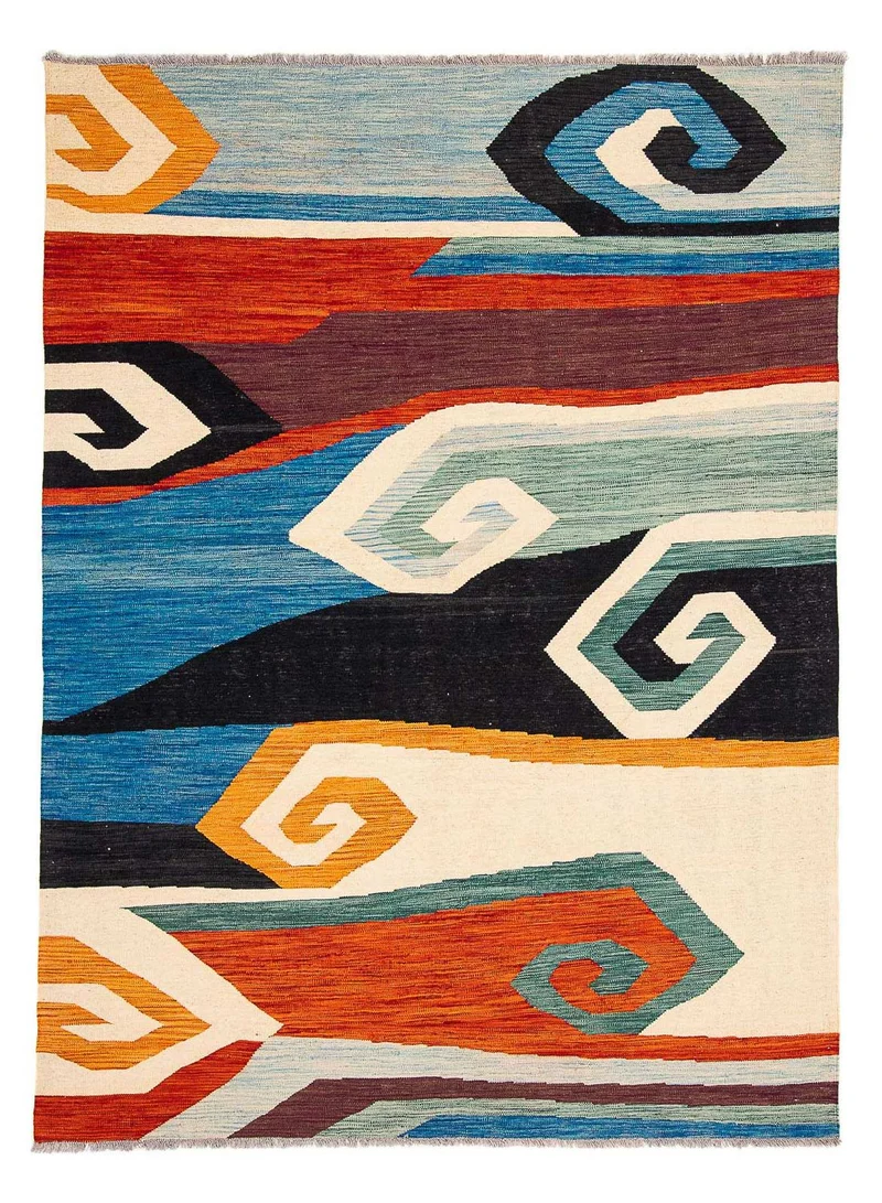 Kelim Teppich - Splash 179 x 243 cm - mehrfarbig
