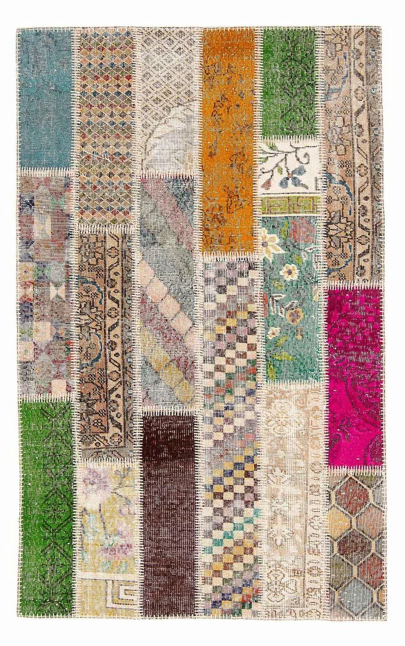 Patchwork Teppich 120 x 184 cm - mehrfarbig