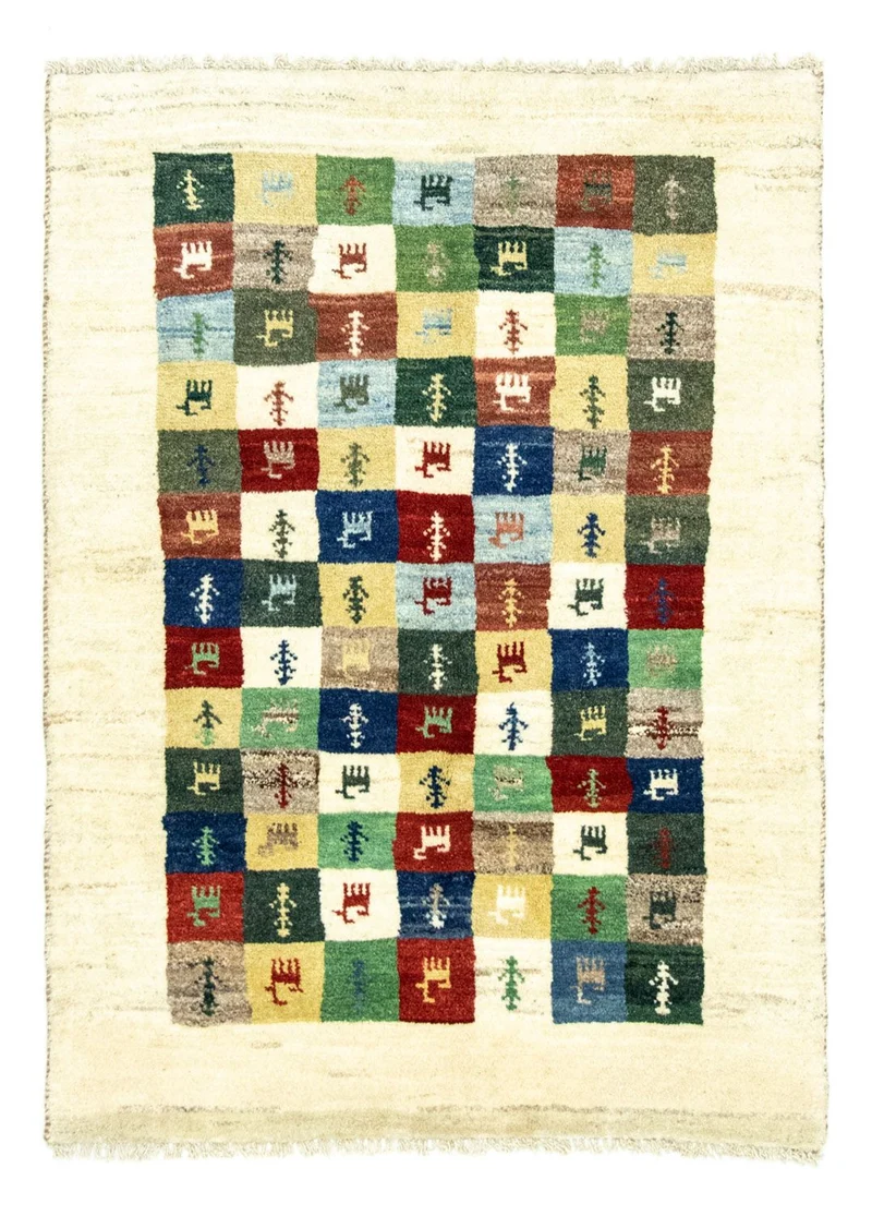 Gabbeh Teppich - Perser 100 x 136 cm - bunt