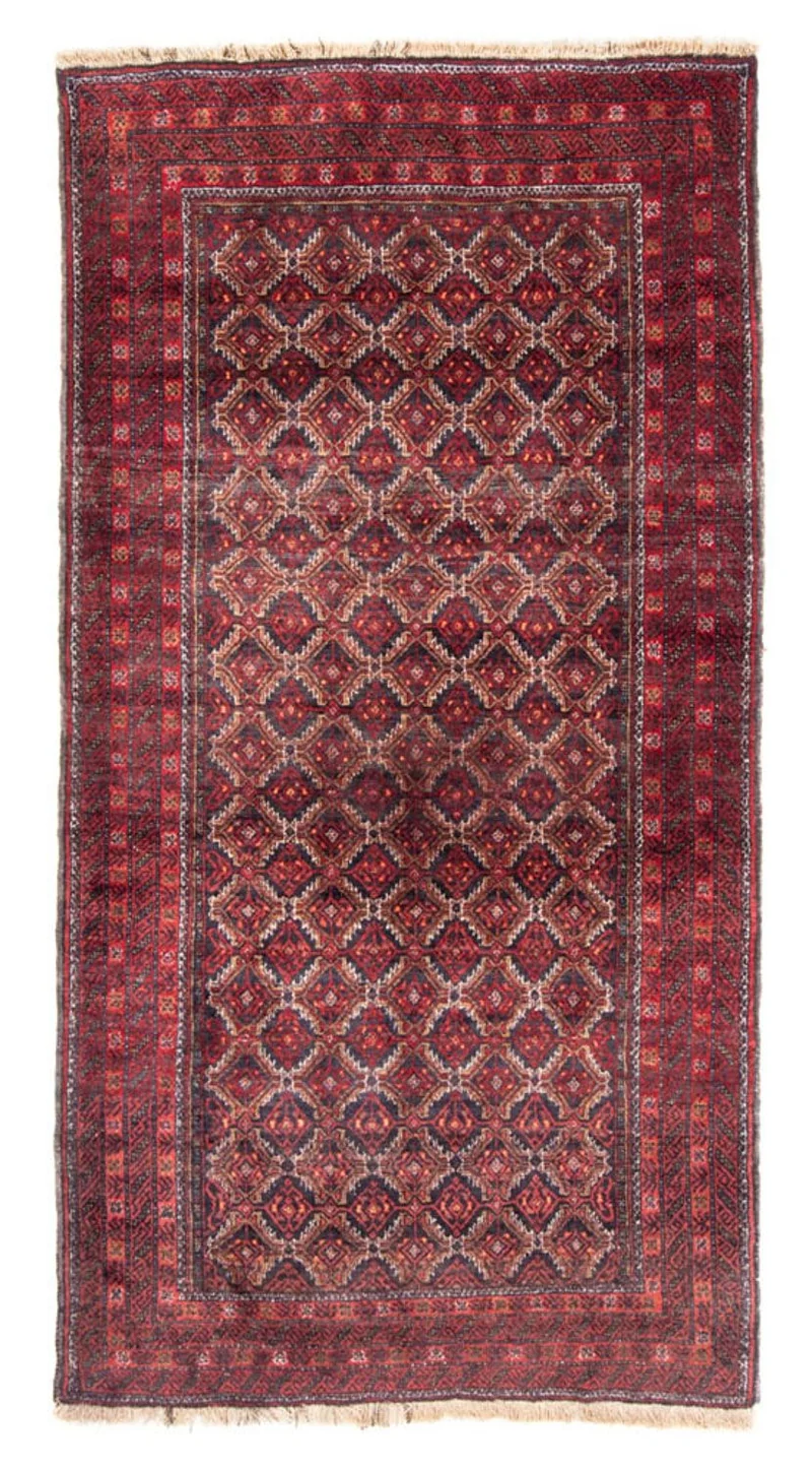 Belutsch Teppich 107 x 206 cm - rot