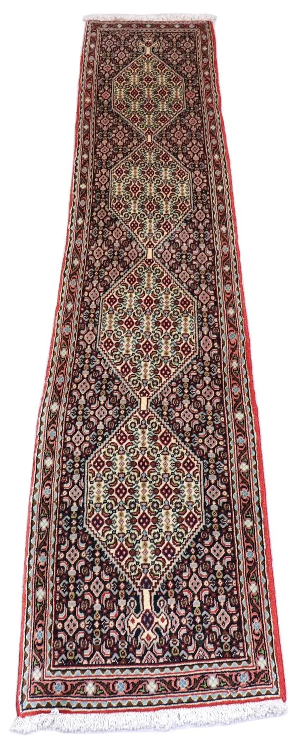 Perserteppich - Bidjar 50 x 238 cm - dunkelblau