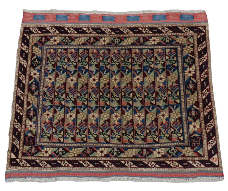 Afghan Teppich - Buchara 56 x 75 cm - blau